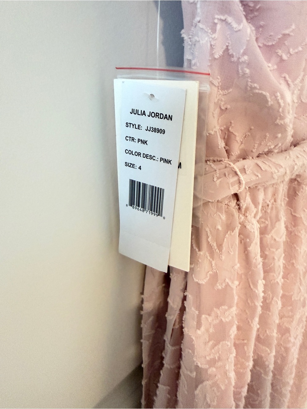 JULIA JORDAN LACE HIGH-LOW SLEEVELESS DRESS IN PINK NWT Sz4 - Picture 6 of 8